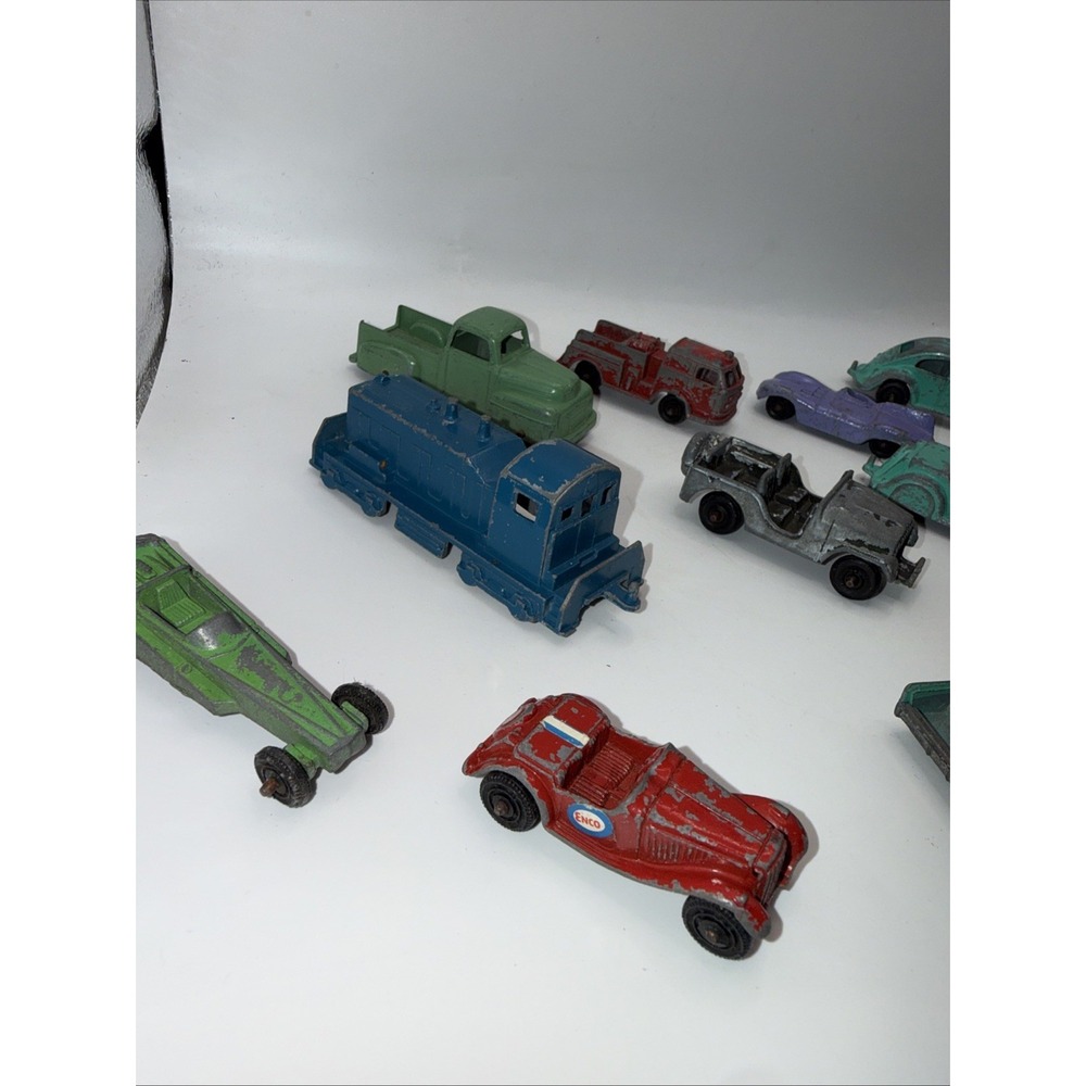 Vintage Metal Die Cast Toy Car Lot Of 14: Tootsie, Midgetoy, Lesney Matchbox - Picture 2 of 16